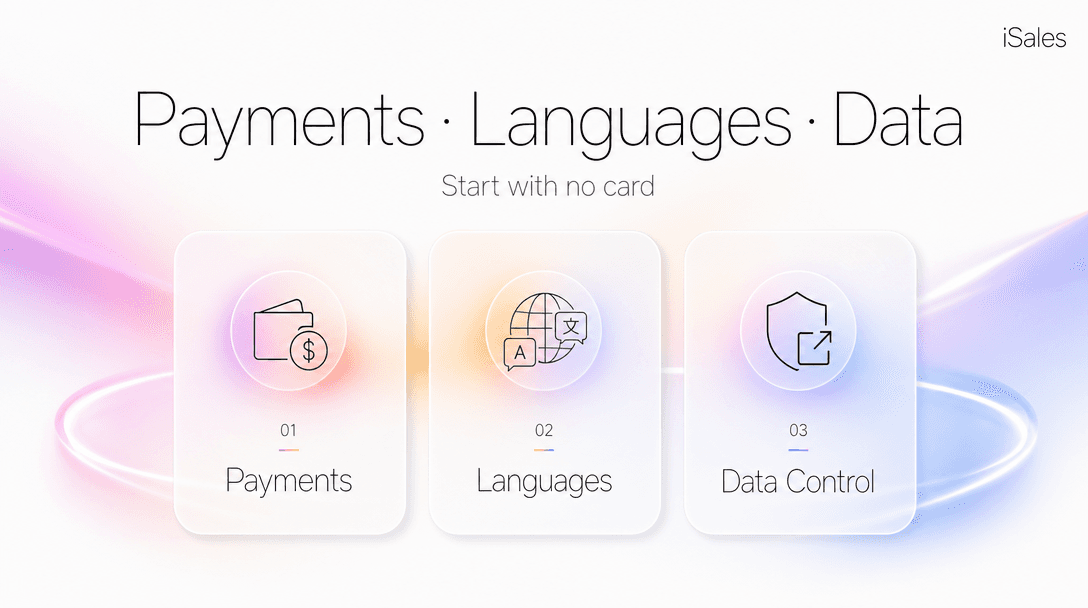 Cover Image for Payments, languages & data control in an AI tool: how to start with no card