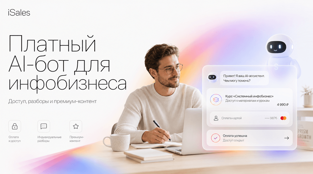 Cover Image for Платный AI-бот для инфобизнеса: как продавать доступ, разборы и премиум-контент