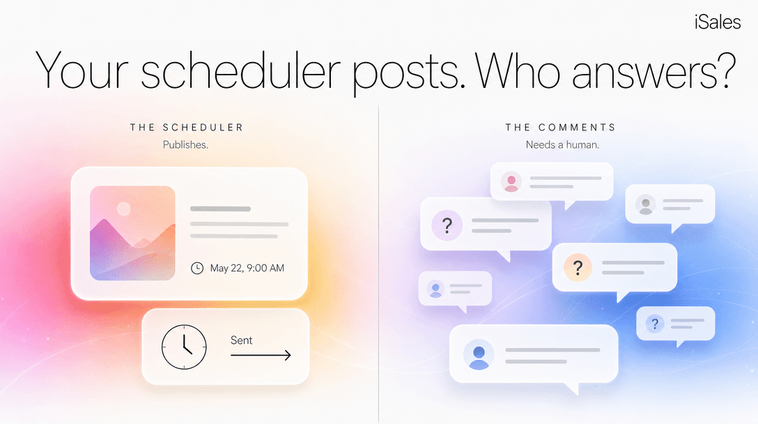 Cover Image for Your scheduler posts. Who answers the people who engage?