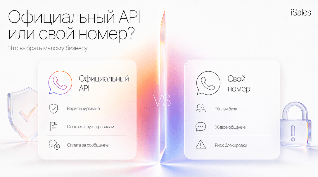 Cover Image for Официальный WhatsApp Business API vs обычный номер: что выбрать малому бизнесу