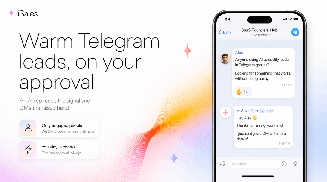 Cover Image for Warm Telegram lead-gen with an AI sales rep: the complete guide